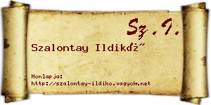 Szalontay Ildikó névjegykártya